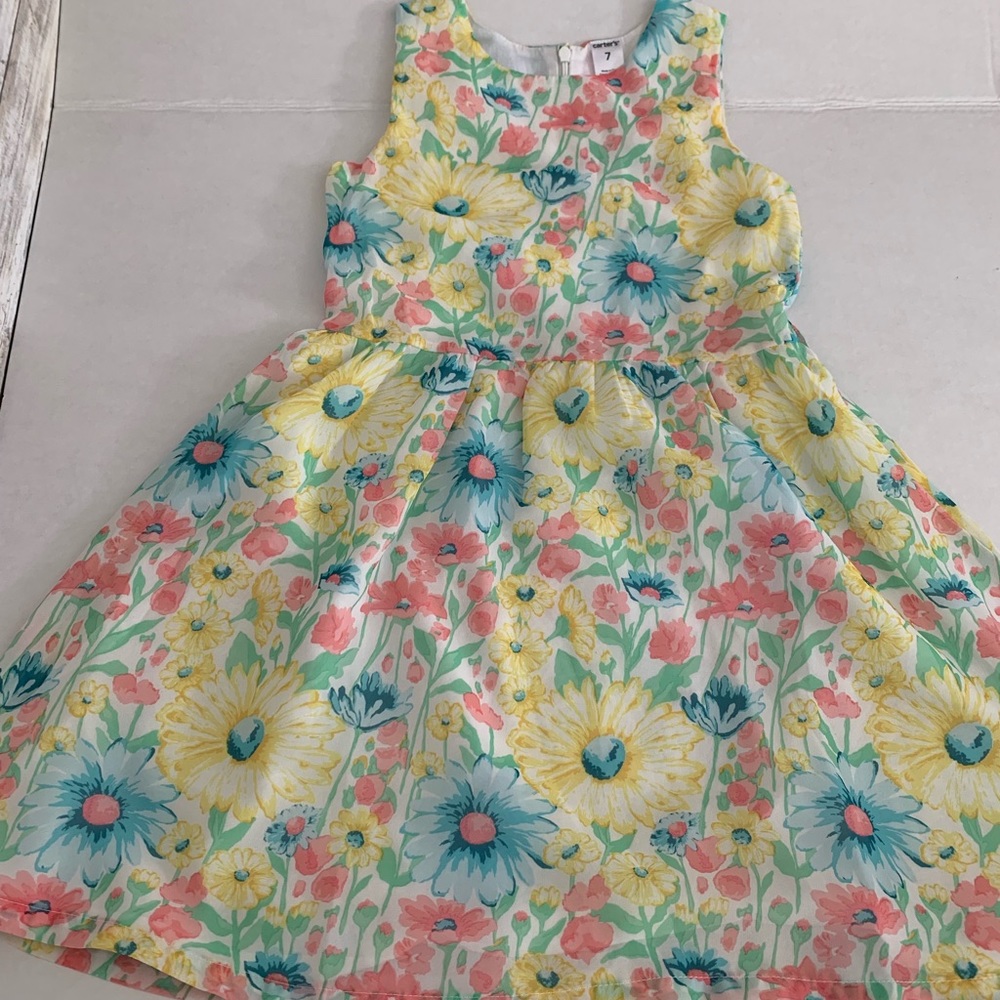 Girls Cute floral summer Dress Size 7